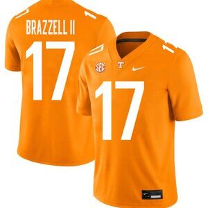 Mens Youths Select Size For Chris Brazzell II Orange Stitched Jersey Vapor